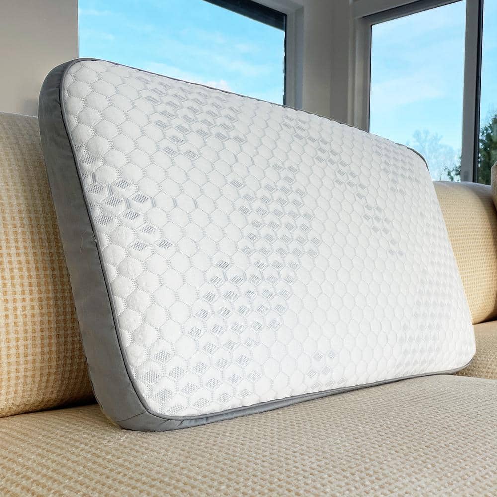 Queen Size Memory Foam Pillow with Cooling Polyester Cover