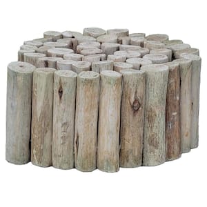 72 in. L x 6 in. H x 1.25 in. D Natural Eucalyptus Wood Solid Log for Landscaping Edging and Lawn Garden Fence Border