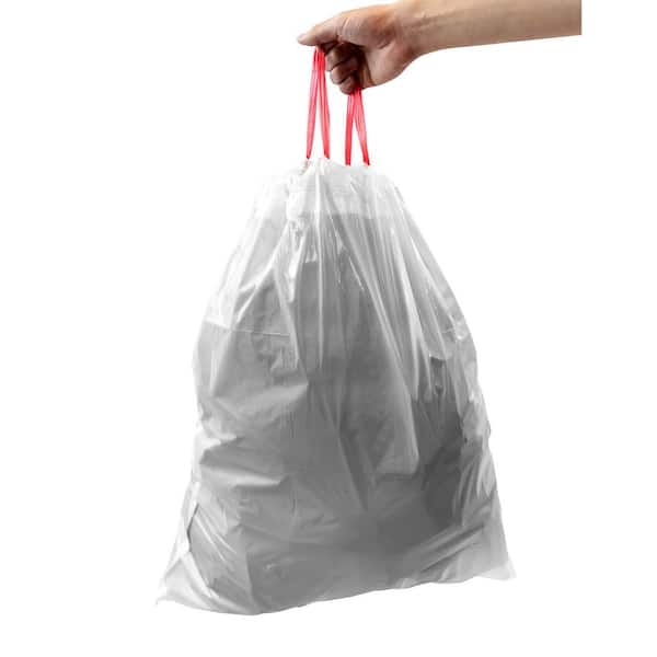 Uumitty 3 Gallon Drawstring Trash Bags, Flat Bottom Garbage Bag (Black, 110 Counts/ 3 Rolls)