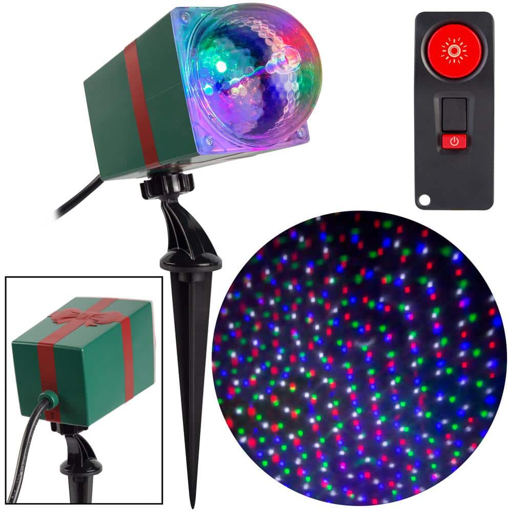 LightShow RGBW Christmas Projection StarSpinner with Remote Halloween Light  Projector 116489 The Home Depot