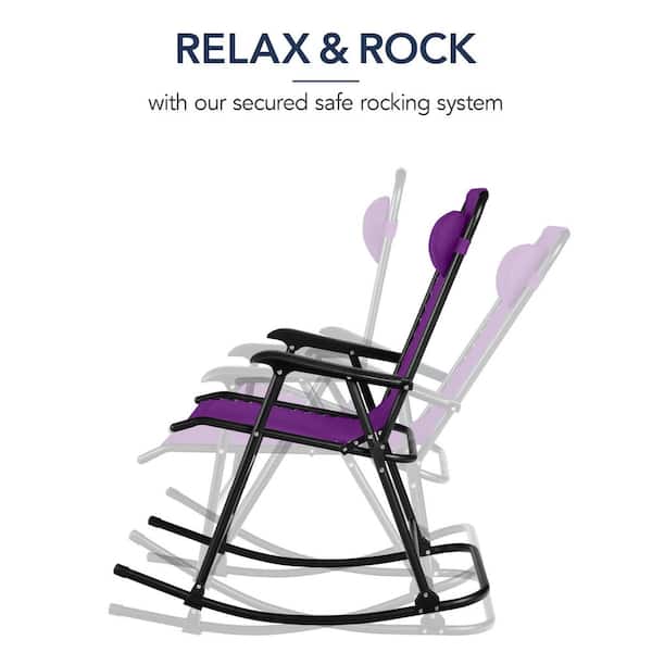 Best Choice Products Steel Outdoor Zero Gravity Rocking Lawn Chair