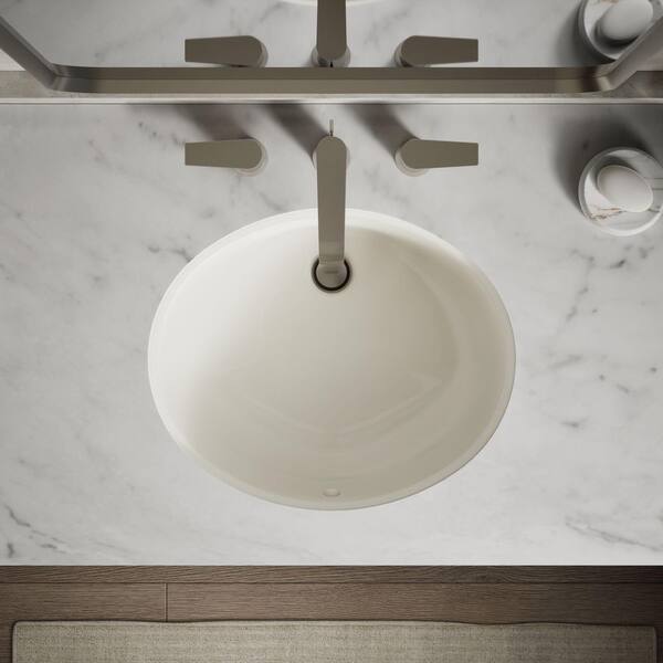 KOHLER Caxton 19-1/4 in. Oval Vitreous China Undermount Bathroom