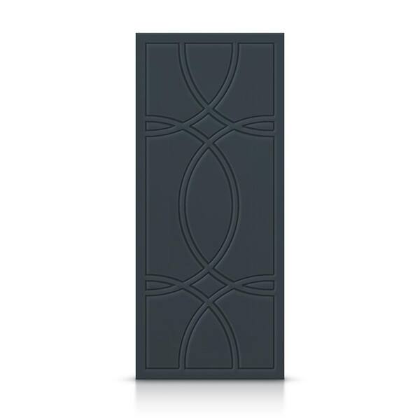 CALHOME 42 in. x 80 in. Hollow Core Charcoal Gray Painted Composite MDF Interior Door Slab