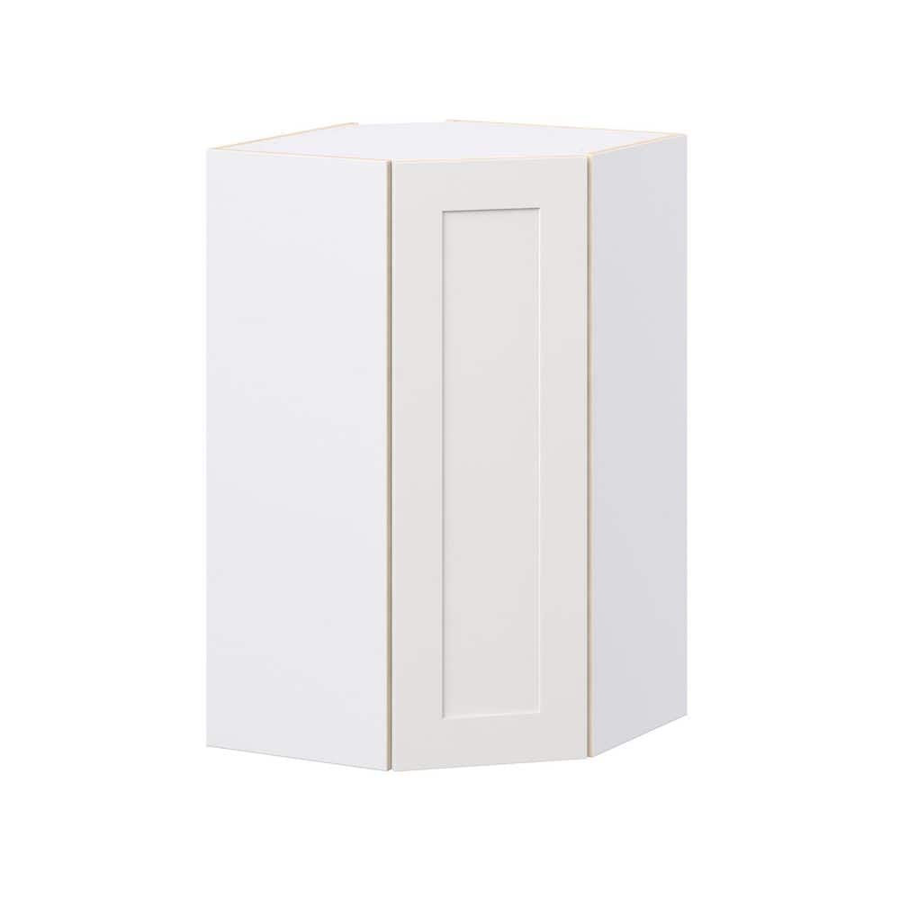 Roseland 24 in. W x 14 in. D x 40 in. H Assembled Shaker Diagonal Corner Kitchen Cabinet in Warm White price history on PriceWatchPro