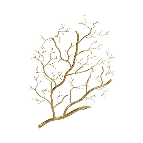 Gold Metal Tree Branch Wall Art