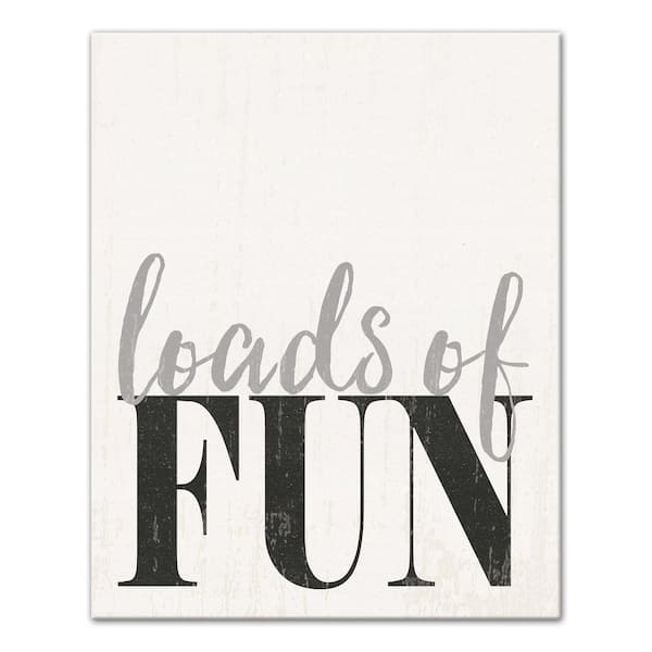DESIGNS DIRECT 20 in. x 16 in. "Loads of Fun Laundry Room" Printed Canvas Wall Art