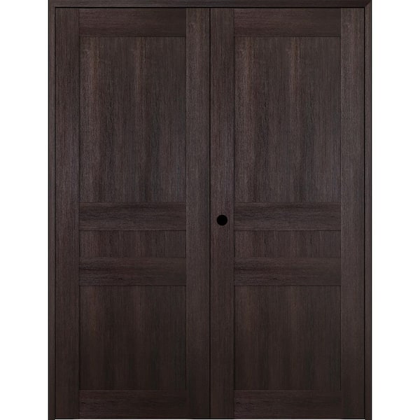 Belldinni 60 in. x 80 in. Right Hand Active Veralinga Oak Wood Composite Double Prehung Interior Door