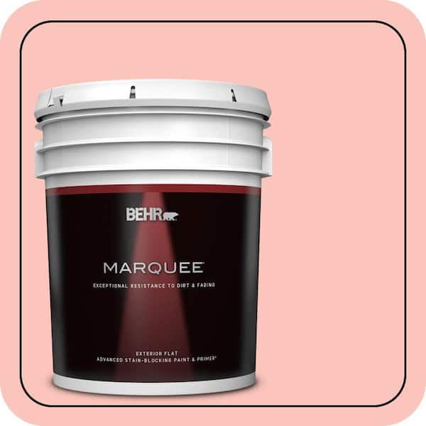 BEHR MARQUEE 5 gal. #170C-3 Coral Bells Flat Exterior Paint & Primer