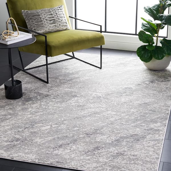 Vogue 5 ft. x 8 ft. Gray/Light Gray Marble Area Rug