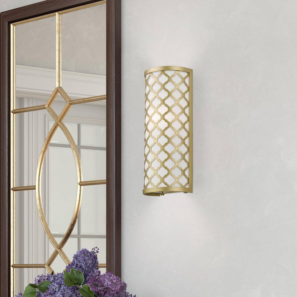 Arabesque Soft Gold Single-Light Dimmable Wall Sconce