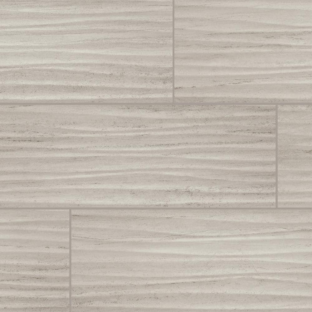 Daltile Articulo Column Grey 6 in. x 18 in. Glazed Ceramic Wavy Wall ...