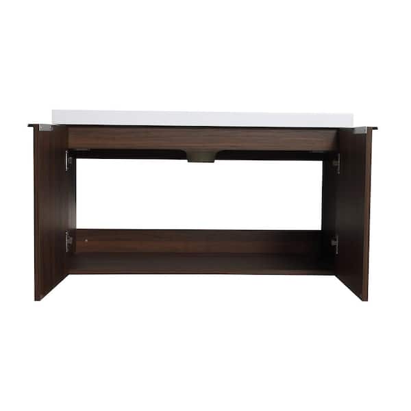 FAMYYT 36 in. W x 18.1 in. D x 19.3 in. H Floating Bath Vanity in