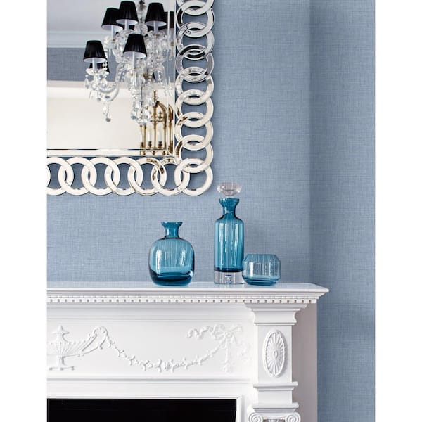 Easy Linen Seaside Sky Blue Vinyl Strippable Roll (Covers 60.75 sq. ft.)