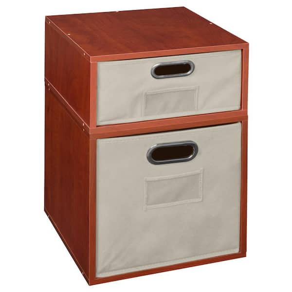 Regency 19.5 in. H x 13 in. W x 13 in. D Cherry Wood 2-Cube Organizer