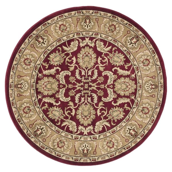 Concord Global Trading Ankara Oushak Red 8 ft. Round Area Rug