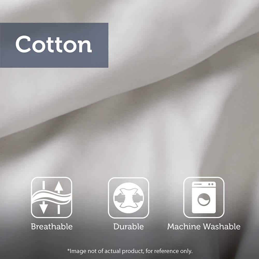 Gray King Cotton Chenille Medallion Comforter Set