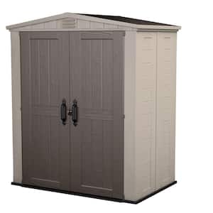 Rubbermaid 2 ft. 4 in. x 4 ft. 8 in. Small Vertical Resin Storage Shed  1967660 - The Home Depot