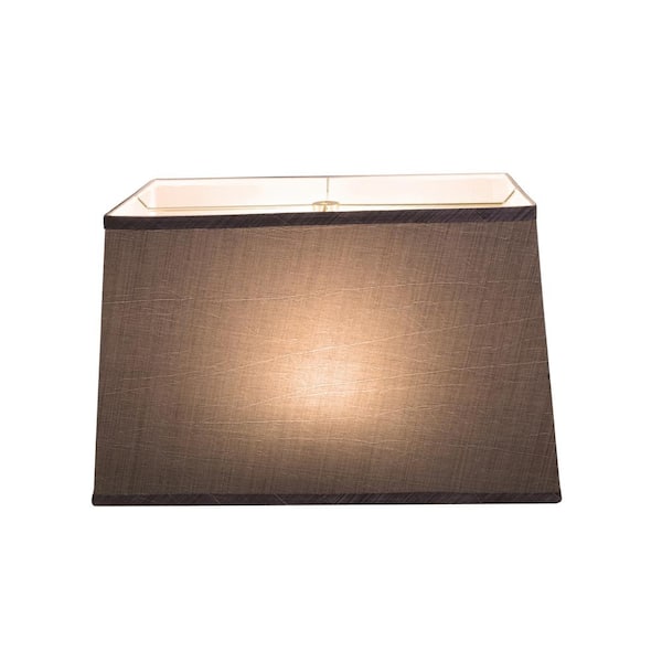 Aspen Creative Light Grey Rectangular Hardback Lamp Shade - Spider Construction, Linen Fabric, 8x16 Top/Bottom X 10" H - View #14