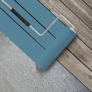 1 gal. #S490-4 Yacht Blue Textured Low-Lustre Enamel Interior/Exterior Porch and Patio Anti-Slip Floor Paint