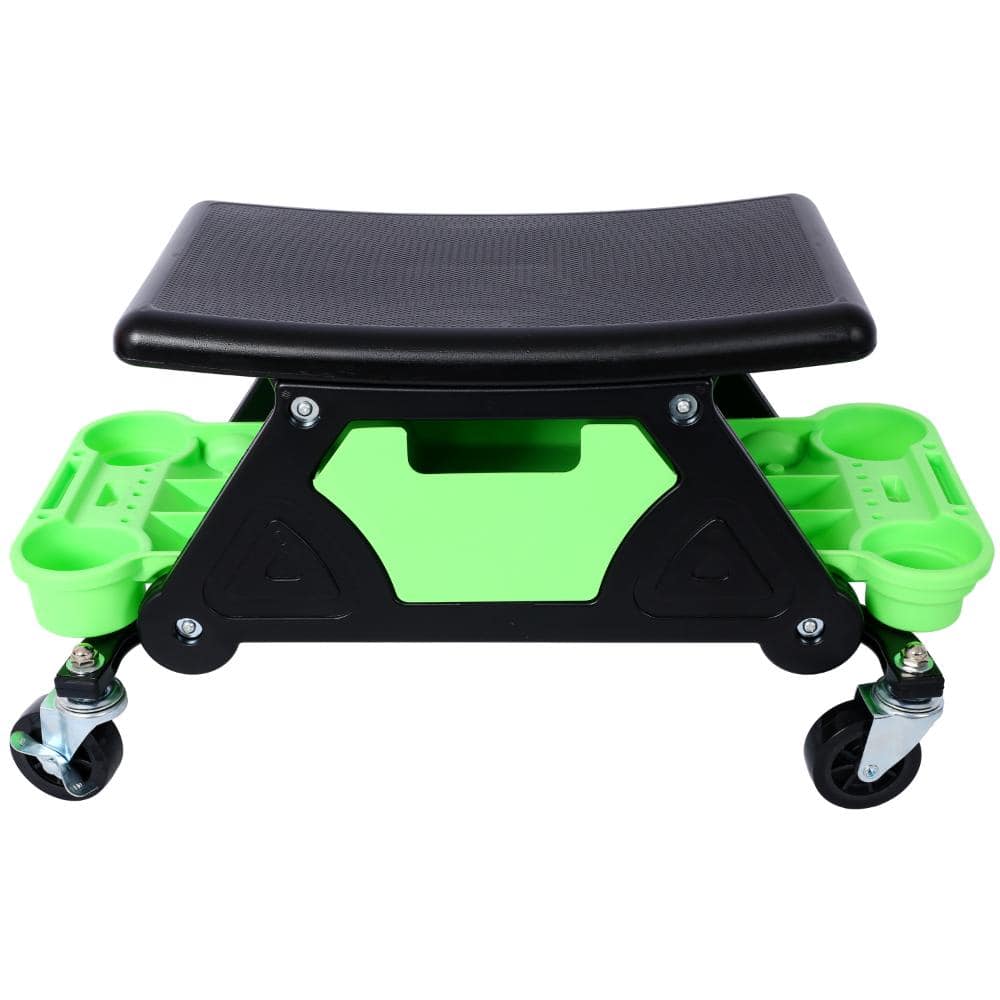 "300 LBS Heavy-Duty Rolling Mechanic Stool with 3 Slide-Out Tool Trays & Drawer, 3"" Locking Casters Garage Repair Seat fo" price history on PriceWatchPro