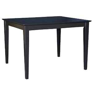 Black Solid Wood Dining Table