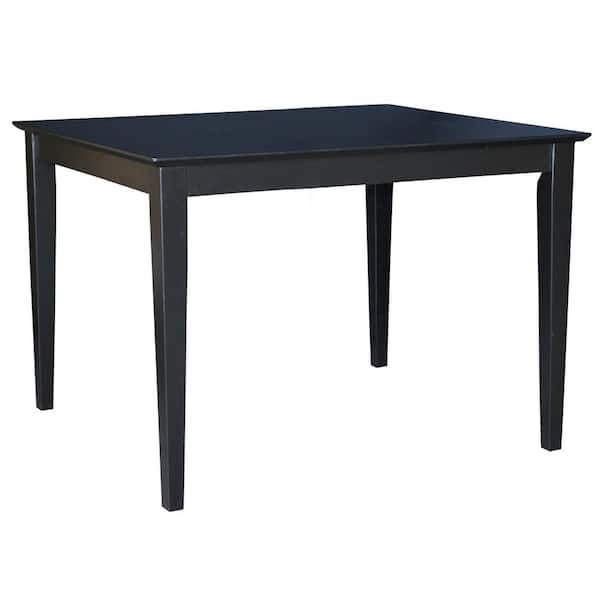 International Concepts Black Solid Wood Dining Table
