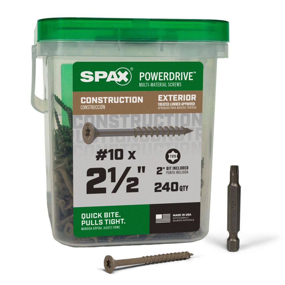 "#8 x 1-1/4 in. Tan PowerDrive Exterior T25 T-Star Flat Head Construction Screw (420 pcs)" price history on PriceWatchPro