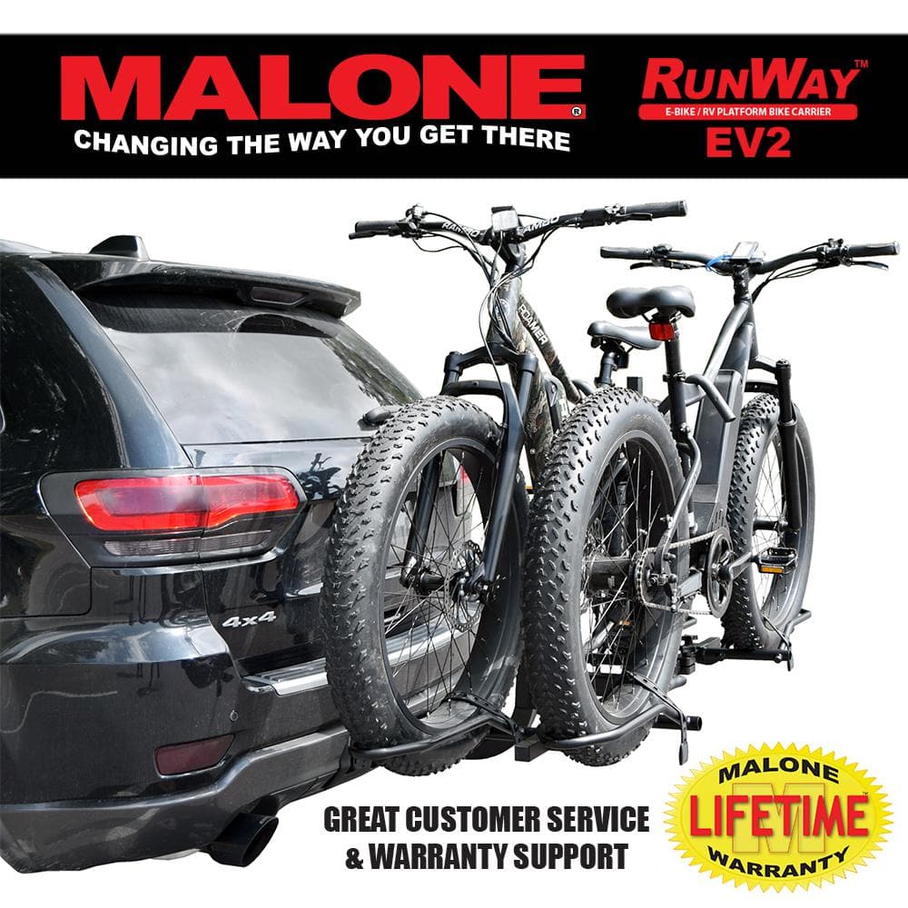 Black Steel Hitch Mount Folding E-Bike Carrier