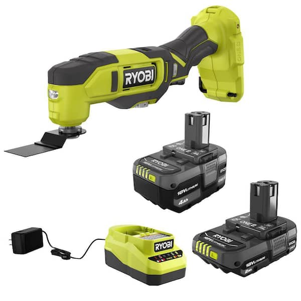 ONE+ 18V Lithium-Ion Kit with 2.0 Ah and 4.0 Ah Batteries, Charger, and ONE+ 18V Cordless Multi-Tool