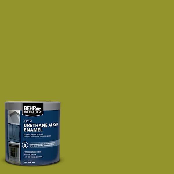 1 qt. #P350-7 Lazy Lizard Satin Enamel Urethane Alkyd Interior/Exterior Paint
