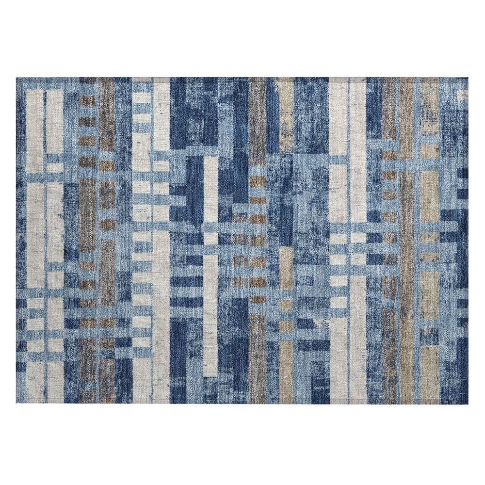 Chantille Machine Washable Indoor/Outdoor Abstract ACN2897 Denim 2 ft. x 3 ft. Accent Rug price history on PriceWatchPro