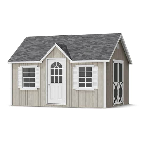 Classic Cottage 12 ft. x 14 ft. Outdoor Wood Storage Shed Panelized Kit with Operable Windows and Floor (168 sq. ft. )