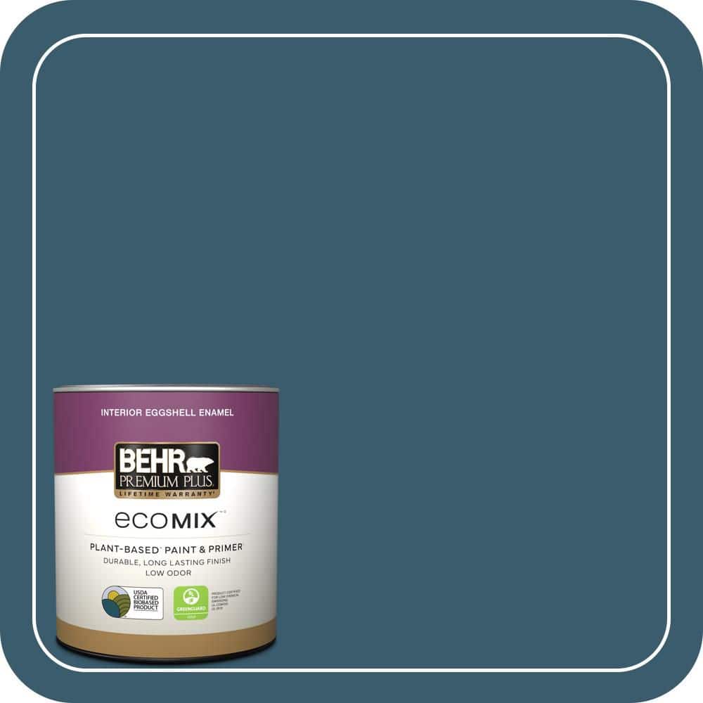 1 qt. #550F-7 Blue Spell Eggshell Enamel EcoMix Plant-Based Interior Paint & Primer price history on PriceWatchPro