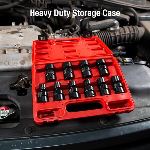 SUNEX TOOLS 3/8 in. Drive Universal Impact Socket Set (10-Piece