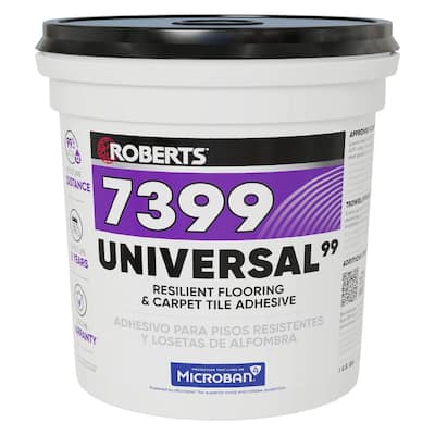 ROBERTS 1 Gal. (4 qt.) 8-10 Hour Dry Time Universal Resilient Flooring and Carpet Tile Floor Adhesive in Off White