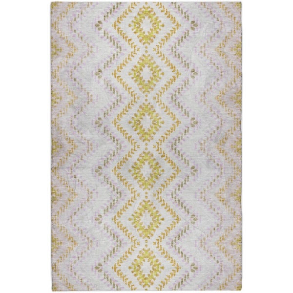 Dream Shag Premium Machine Washable Abstract ADS683 Ivory 10 ft. x 14 ft. Area Rug