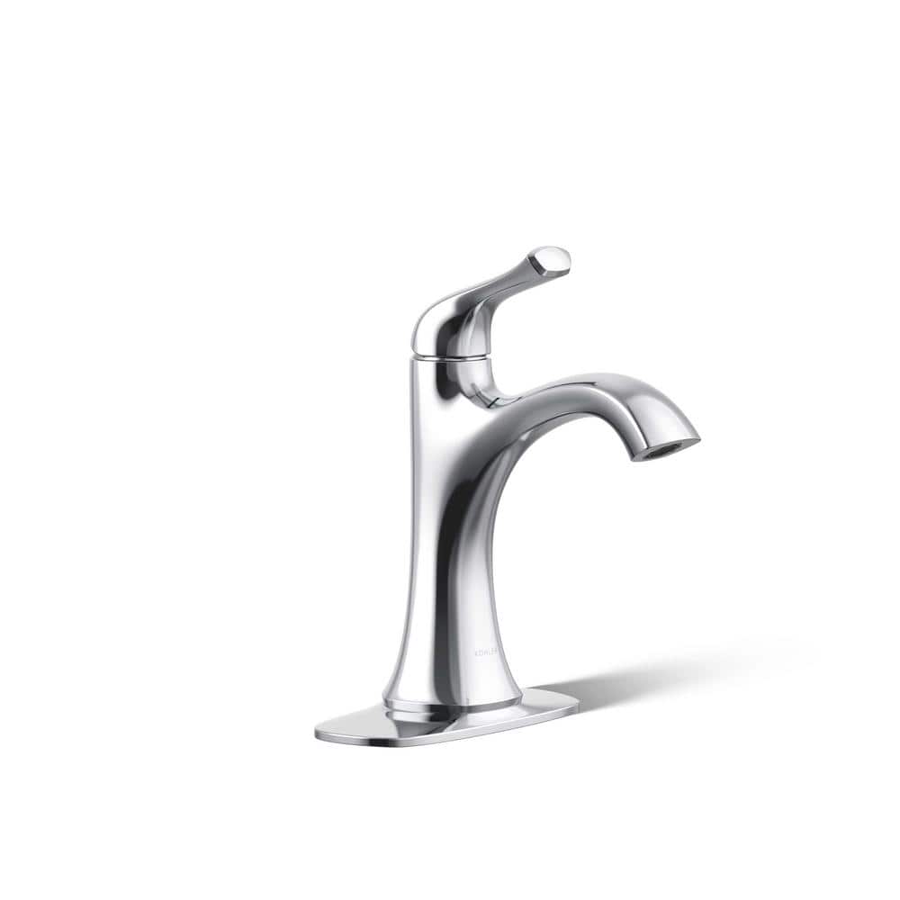 Polished Chrome Single Handle Mid Arc Bathroom Faucet