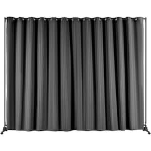 Room Divider 8 ft. x 10 ft. Portable Room Divider Privacy Screen for Office, Bedroom, Dining Room, Study, Black