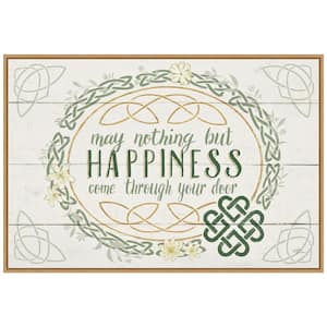 33 in. x 22.50 in. Irish Blessings V St. Patrick's Day Holiday Framed Canvas Wall Art