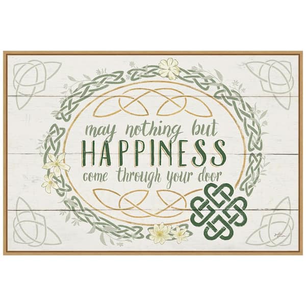 Amanti Art 33 in. x 22.50 in. Irish Blessings V St. Patrick's Day Holiday Framed Canvas Wall Art