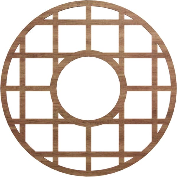 Ekena Millwork 0.25 in. x 8 in. x 22 in. Wood Medallion Moulding