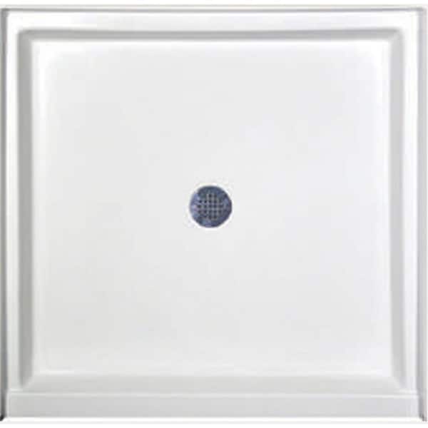 36 in. x 34 in. Single Threshold Shower Base in White