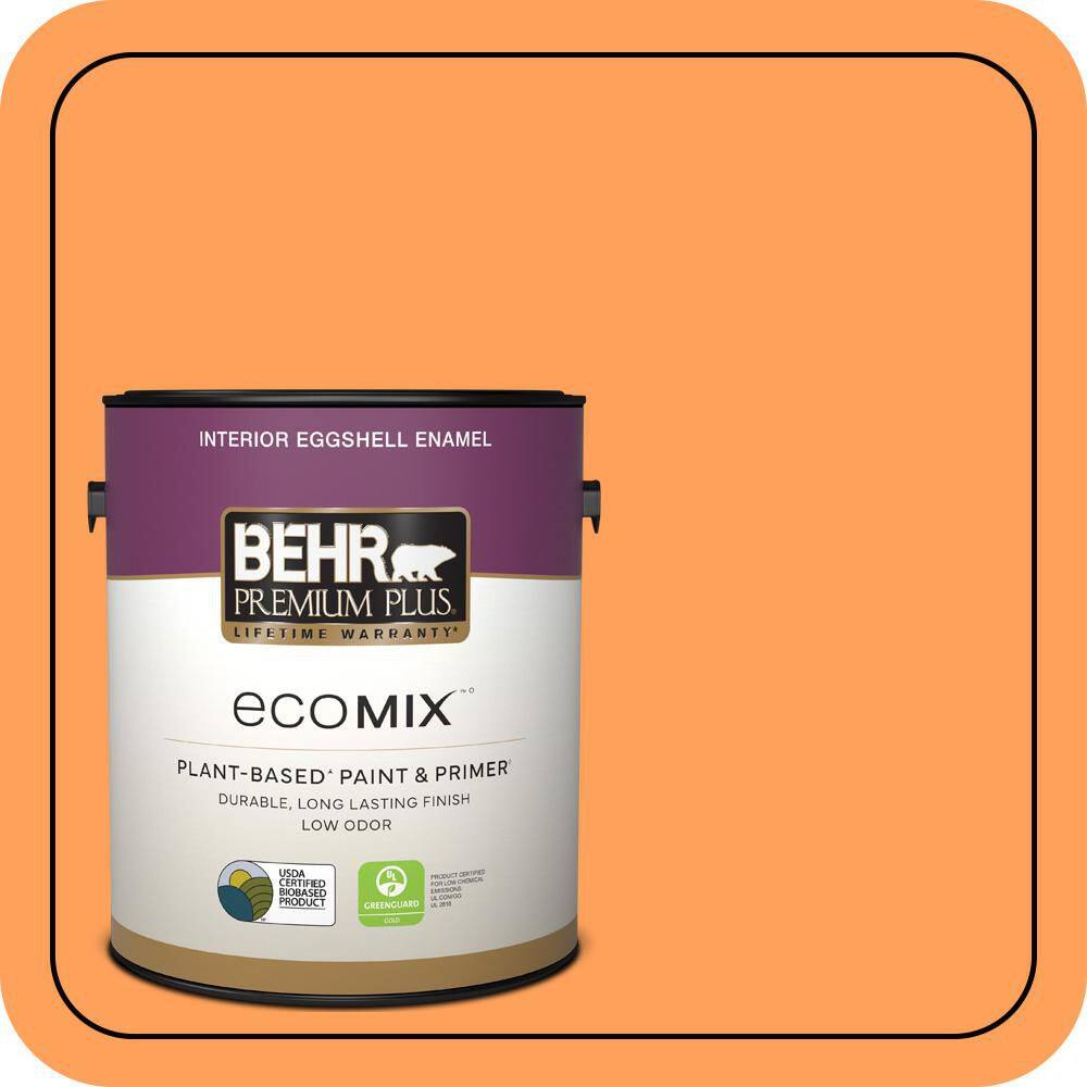 1 gal. #T15-10 Clarified Orange Eggshell Enamel EcoMix Plant-Based Interior Paint & Primer price history on PriceWatchPro