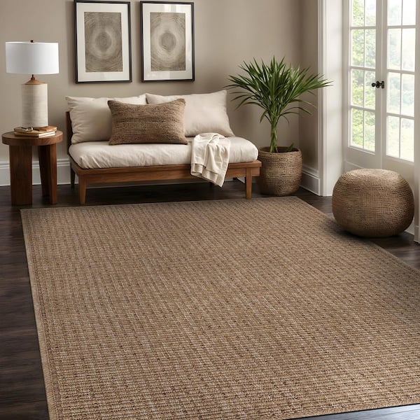 Beverly Rug Royal Natural 9 ft. x 12 ft. Solid Indoor Area Rug BV