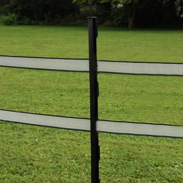 50 x 4ft Black Electric Fencing Fence Poly Plastic Posts Horse Paddock Line Pole 