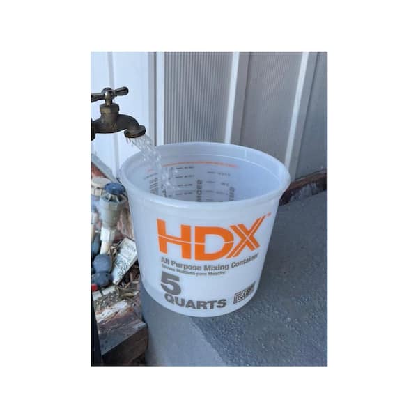 HDX 5 qt. Small Mixing Bucket 05QHDX55024 - The Home Depot