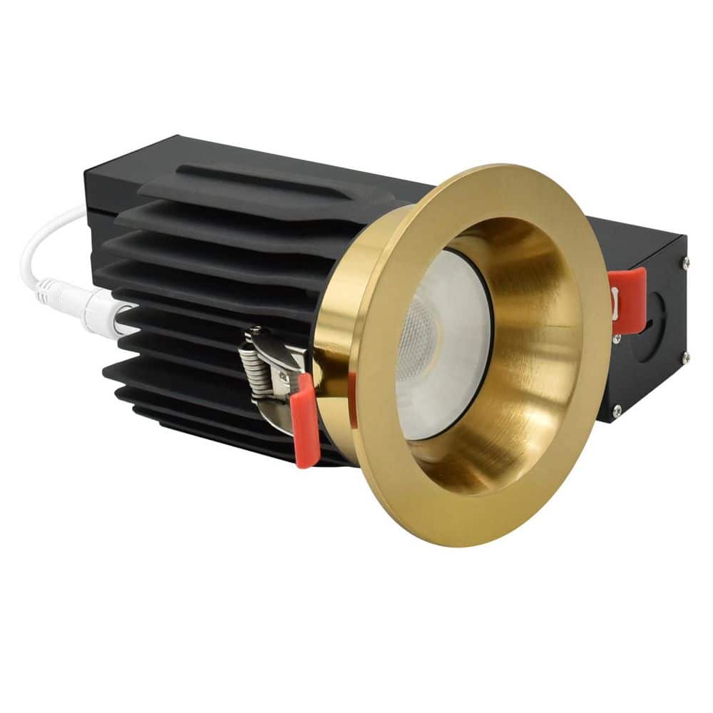 3 In. Integrated LED Regressed Light with Round Brass Trim, 5CCT, CRI90, 15/20W 1450/2100LM Dimmable 60° Beam, Wet Rated price history on PriceWatchPro