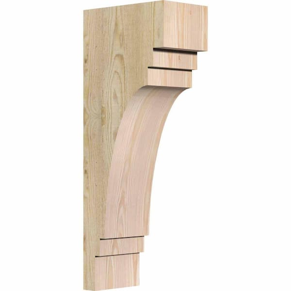 Ekena Millwork 6 in. x 10 in. x 26 in. Douglas Fir Pescadero Rough Sawn Corbel