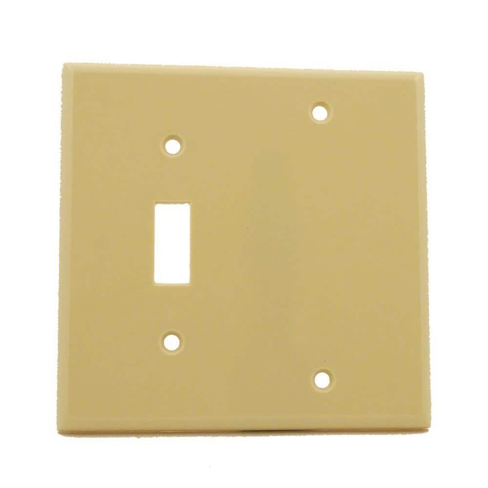 2-Gang Ivory 1-Toggle / 1-Blank Plastic Standard Wall Plate (1-Pack) 86006 price history on PriceWatchPro