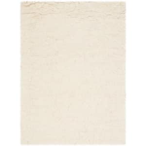 Flokati Ivory Doormat 2 ft. x 3 ft. Solid Area Rug